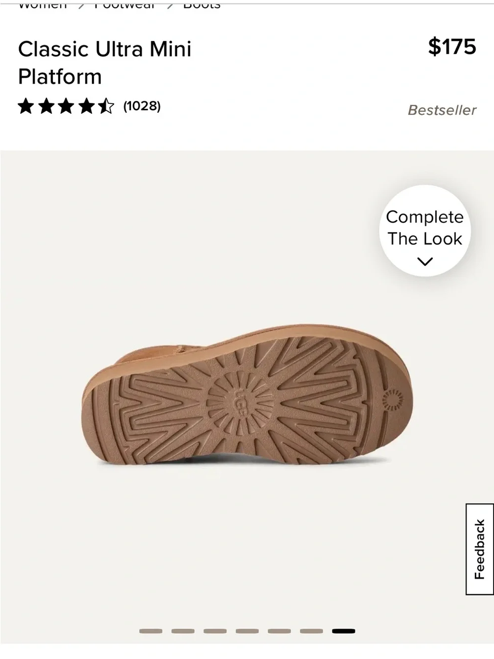 UGG ultra mini Chestnut Platform